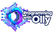 Digital graphic featuring a stylized orange and black geometric 'O' logo next to the text 'Programming with Olly' on a transparent checkerboard background.